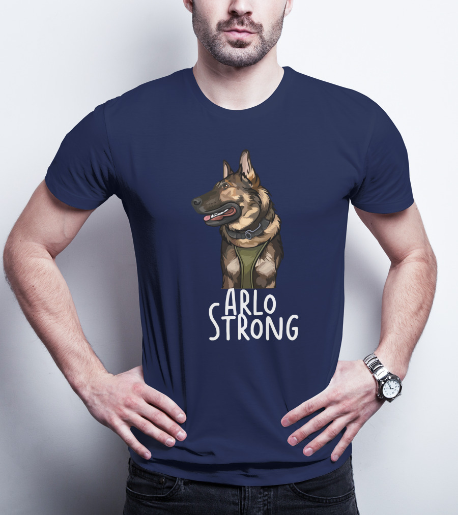 Arlo Strong German Shepherd Drawing T-Shirt