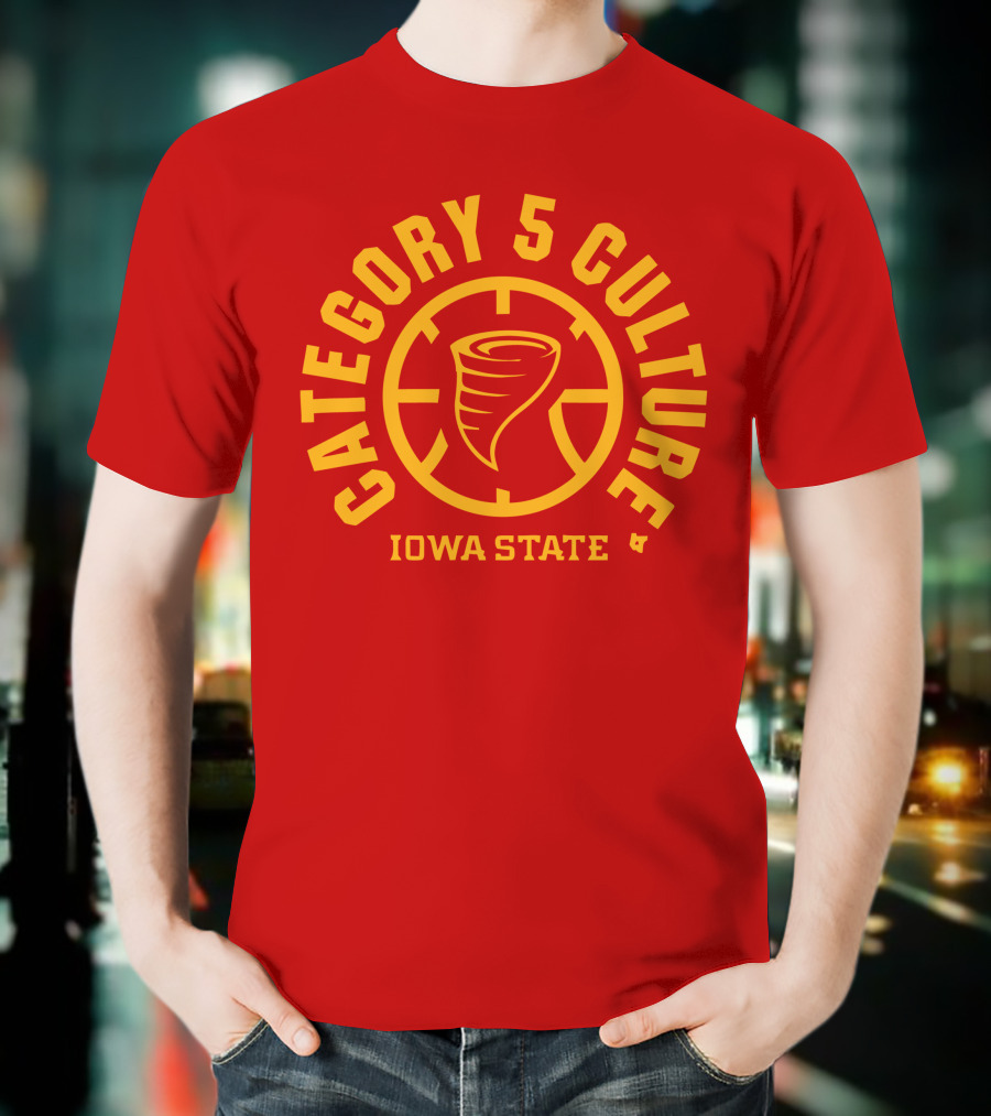 Iowa State Cyclones Category 5 Culture Tornado Emblem T-Shirt