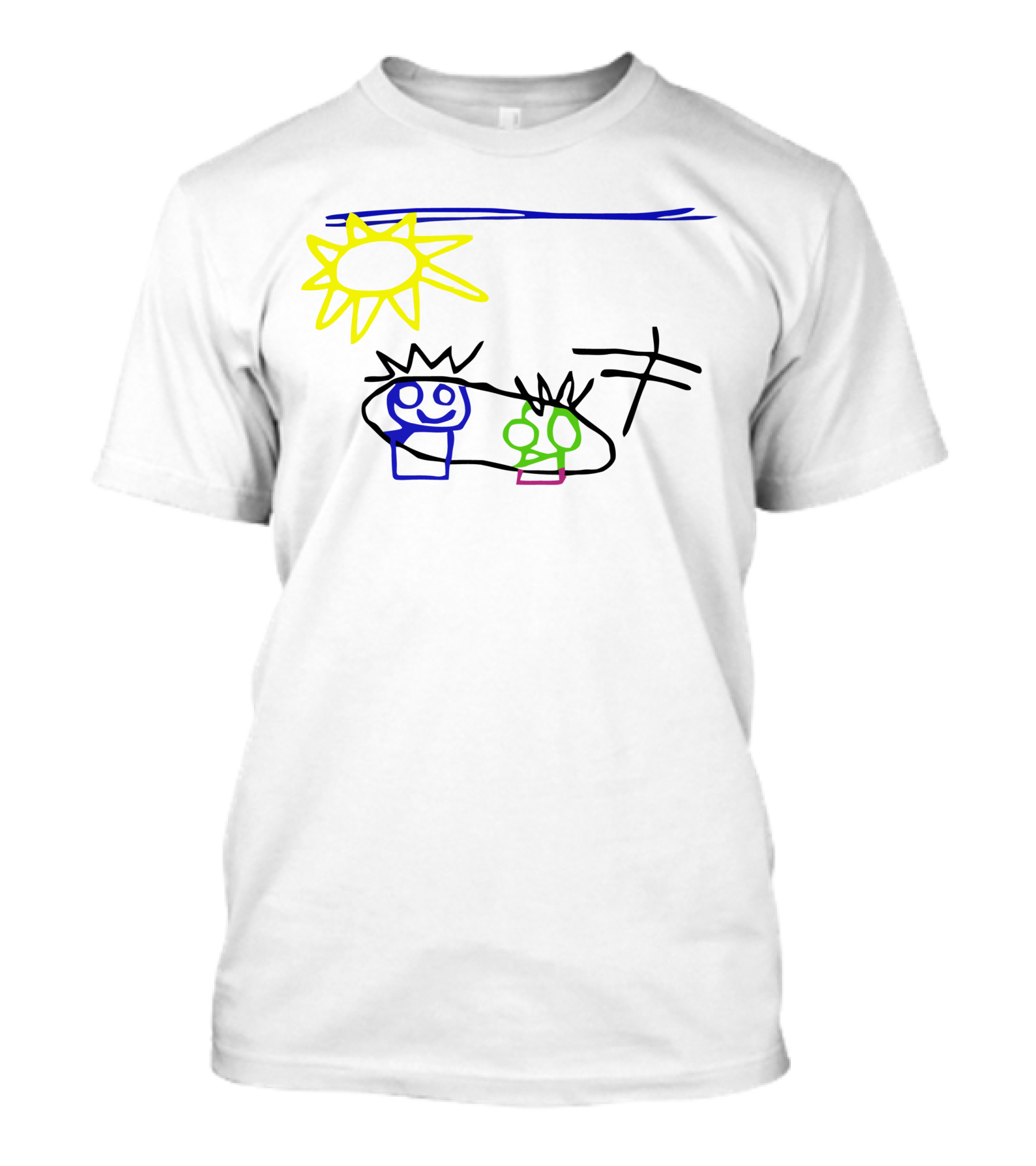 Russell Westbrook Son Childlike Drawing Sun And Figures T-Shirt