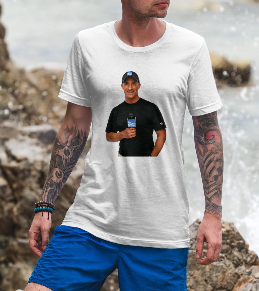 Jim Cantore The Weather Channel Mic And Cap T-Shirt