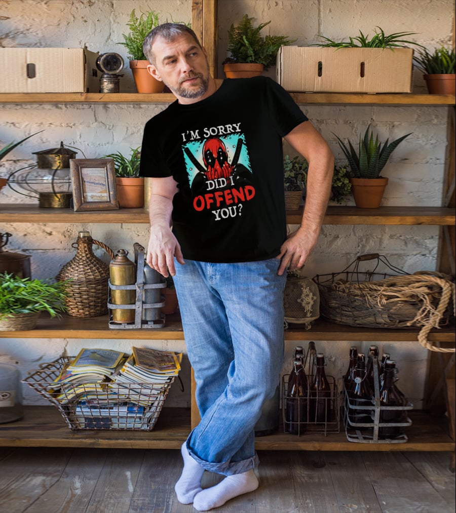 I'm Sorry Did I Offend You Masked Character With Swords T-Shirt