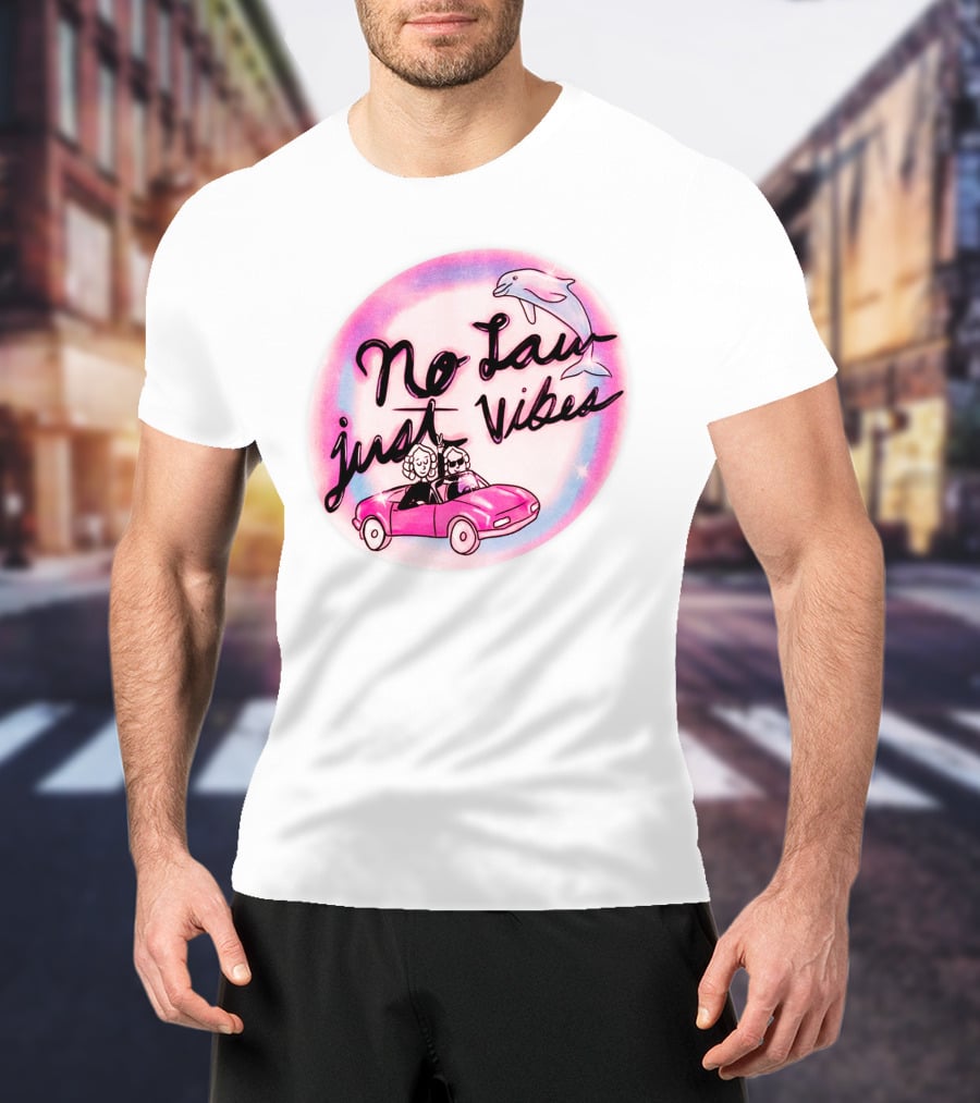 Strict Scrutiny No Law Just Vibes Dolphin Car Adventure T-Shirt