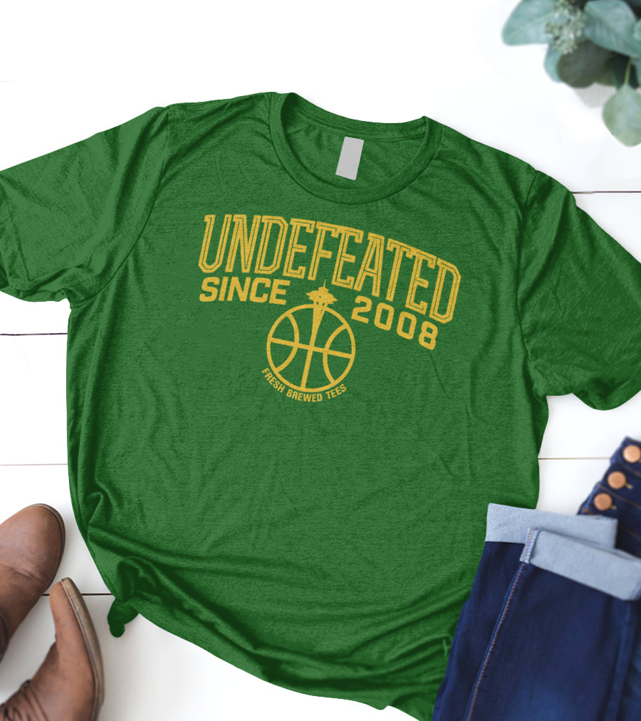 Undefeated Since 2008 Fresh Brewed Tees Basketball T-Shirt
