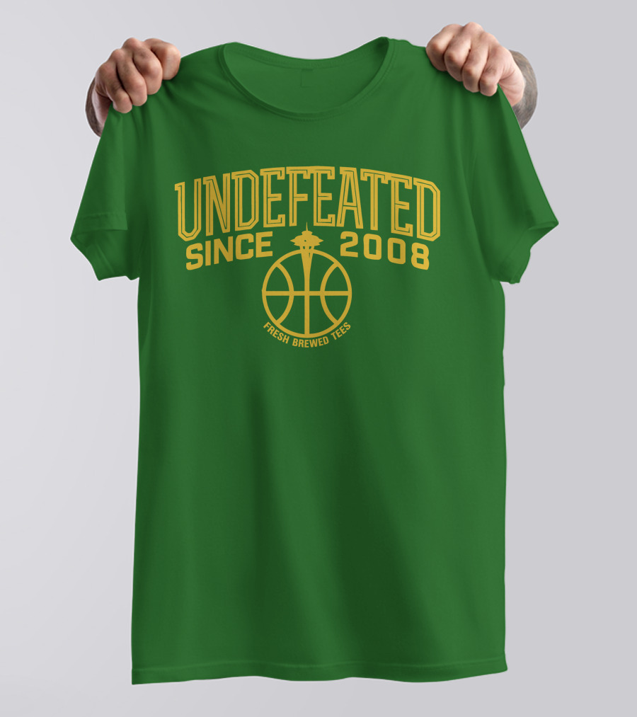 Undefeated Since 2008 Fresh Brewed Tees Basketball T-Shirt