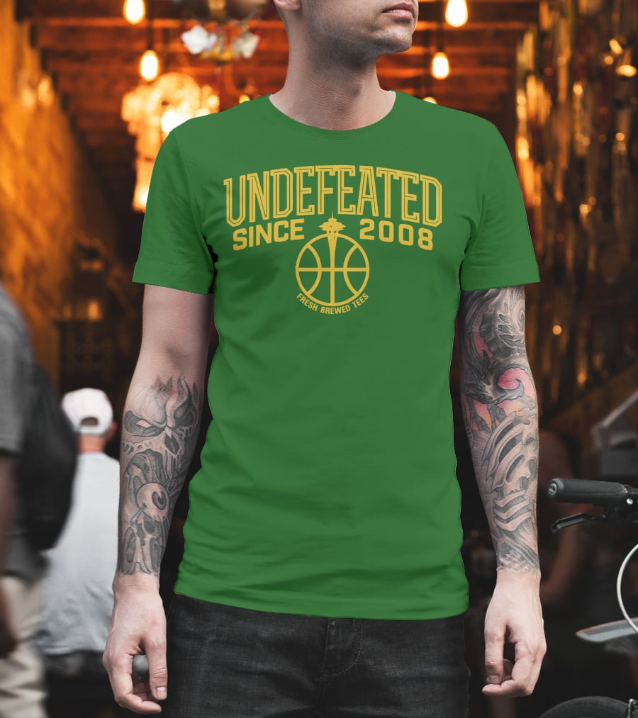 Undefeated Since 2008 Fresh Brewed Tees Basketball T-Shirt