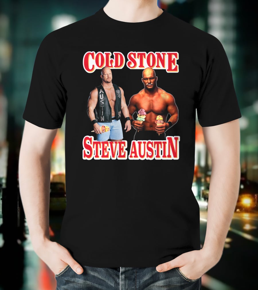 Cold Stone Steve Austin Ice Cream Wrestler Crossover T-Shirt