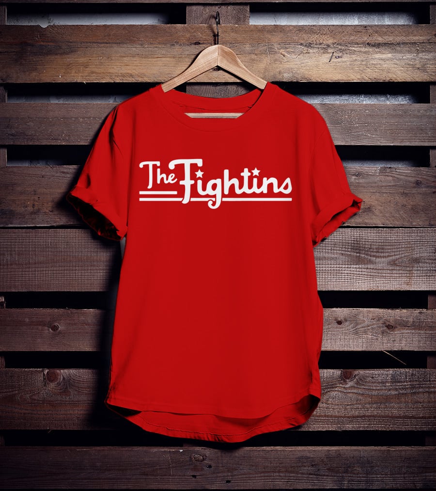 The Fightins Philadelphia Baseball Bold Script Stars Red T-Shirt