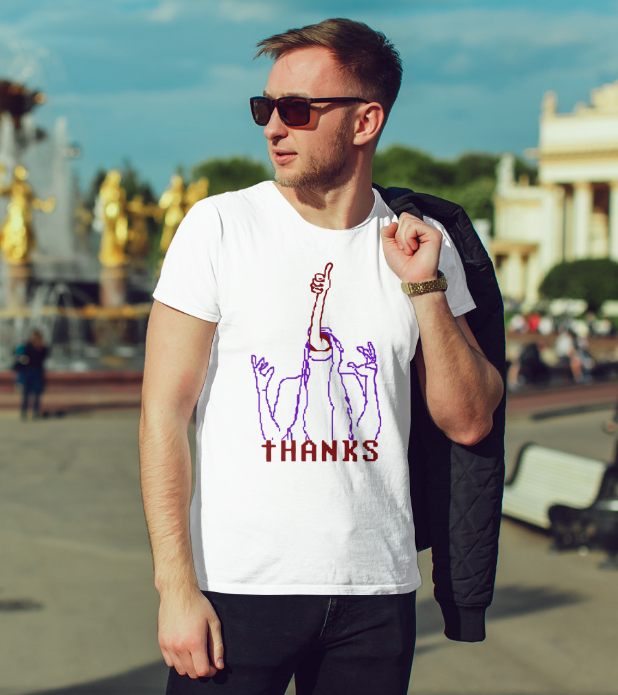 Thanks Faith All Endings And All Deaths Thumbs Up Outline T-Shirt