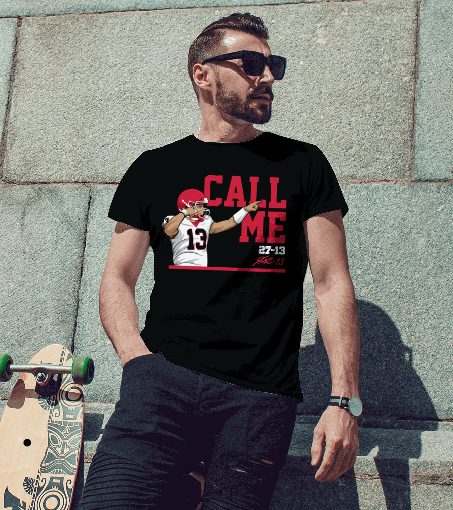 Call Me Stetson Bennett 27-13 Player Number 13 Football T-Shirt