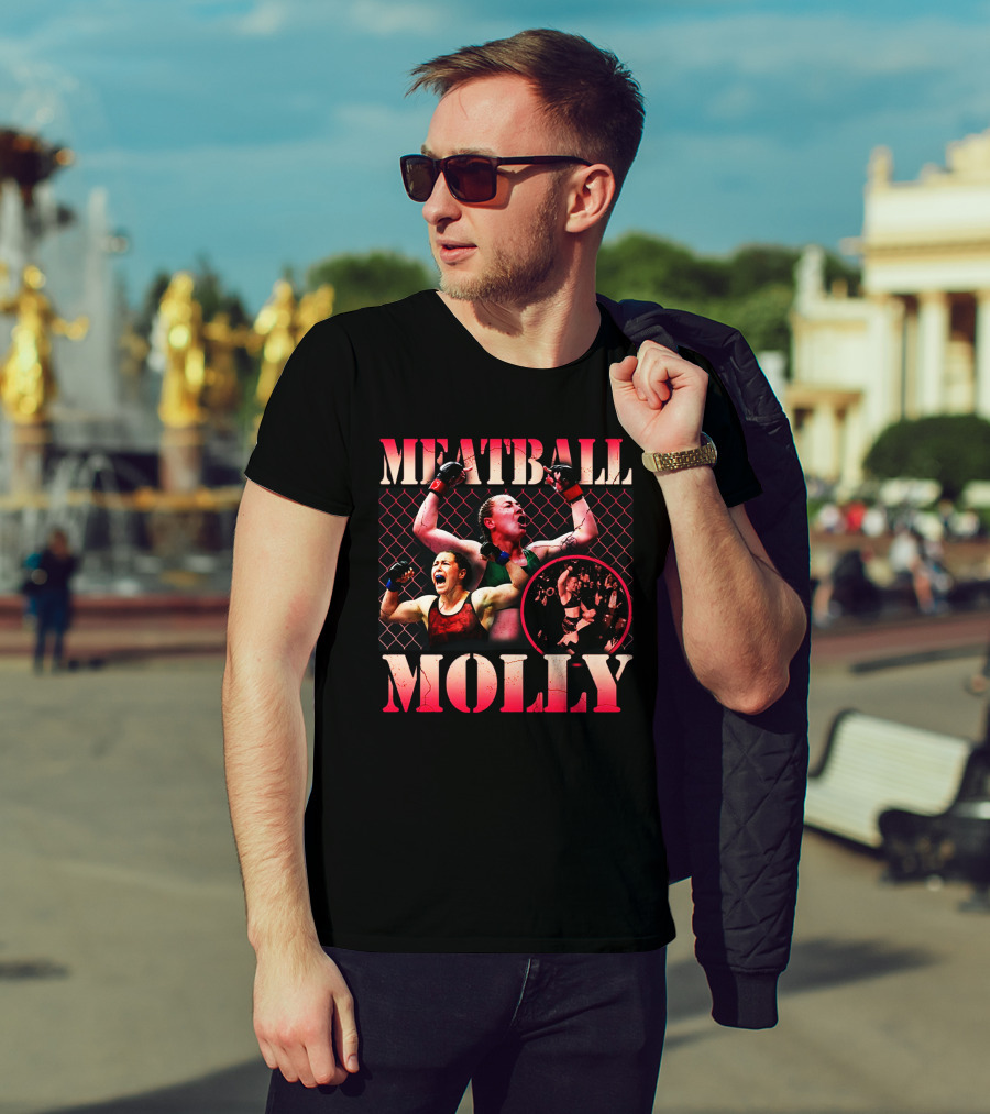 Meatball Molly Red Octagon Victory Celebrations T-Shirt