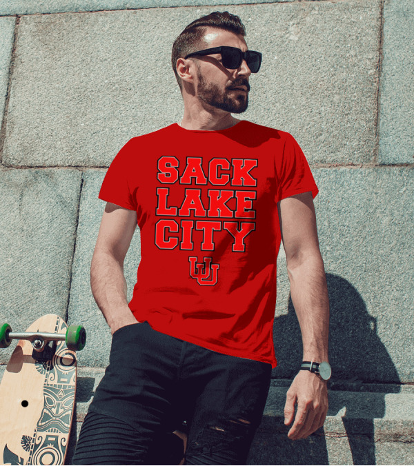 Sack Lake City Utah Football U T-Shirt