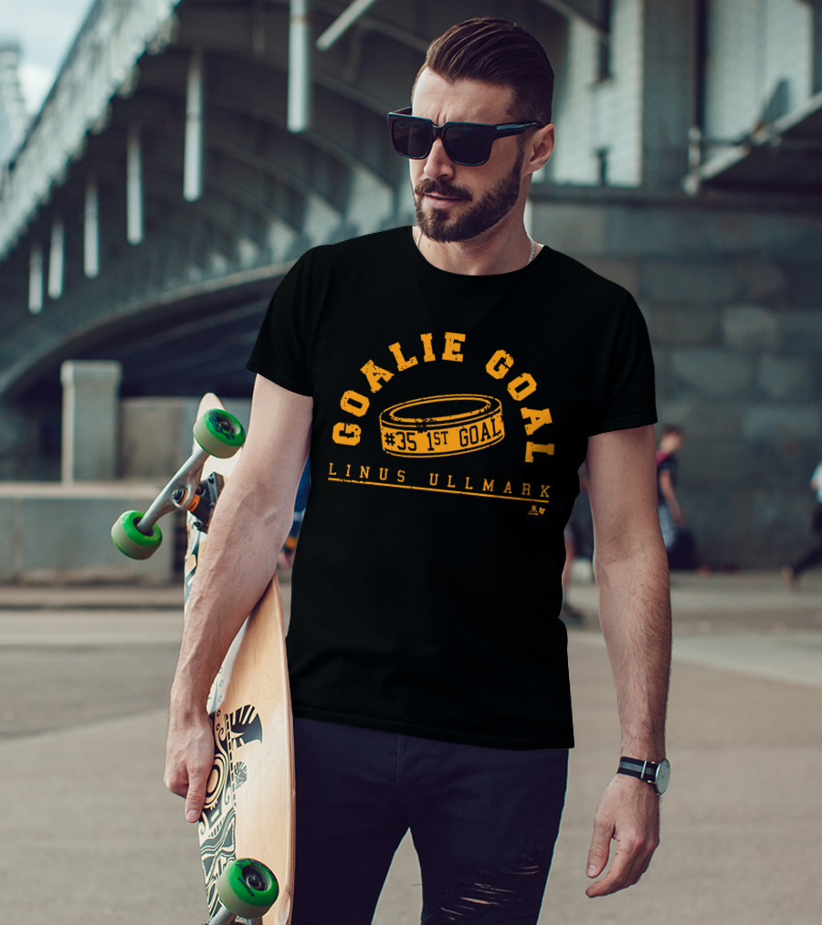 Linus Ullmark Goalie Goal #35 1st Goal T-Shirt