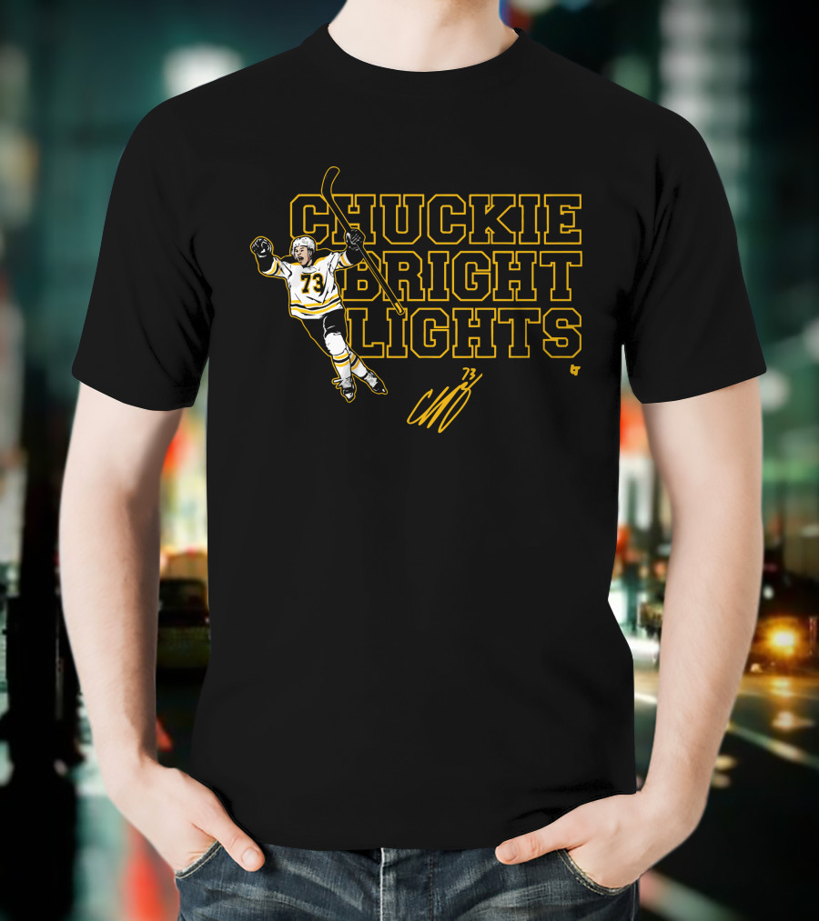 CHUCKIE BRIGHT LIGHTS Charlie McAvoy 73 T-Shirt