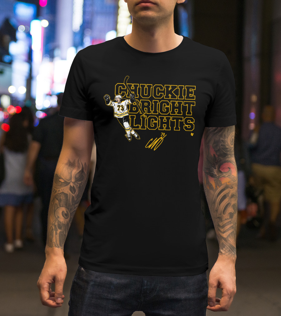 CHUCKIE BRIGHT LIGHTS Charlie McAvoy 73 T-Shirt