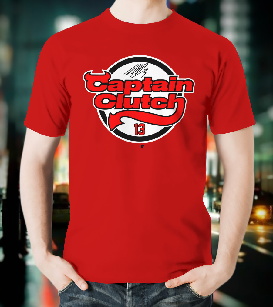 Nico Hischier Captain Clutch 13 New Jersey Hockey Signature T-Shirt