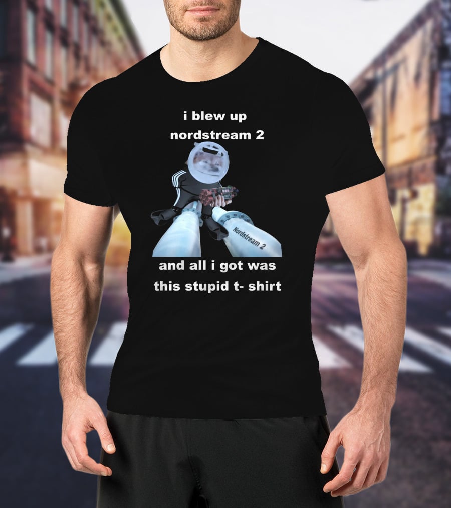 Nafo Nordstream 2 Meme With Character анд Stripes T-Shirt