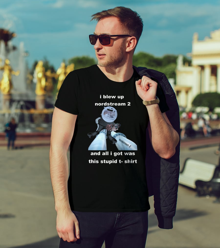 Nafo Nordstream 2 Meme With Character анд Stripes T-Shirt