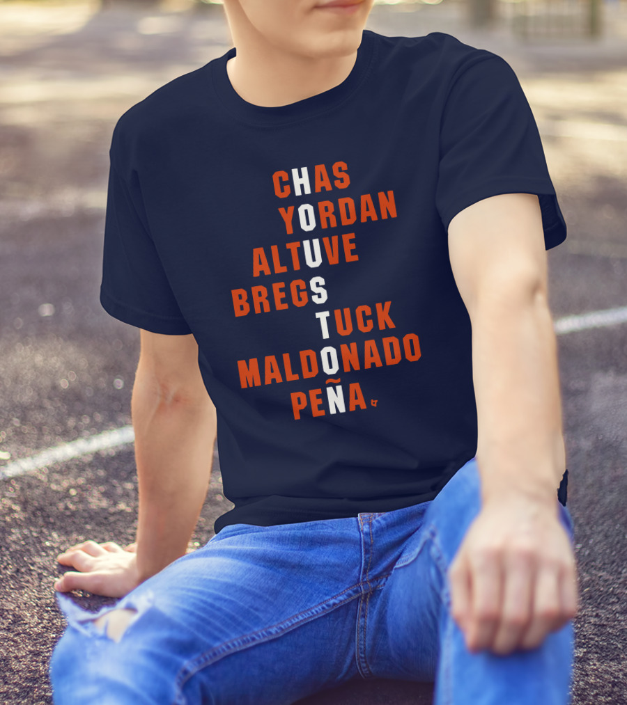 Houston Chas Yordan Altuve Bregs Tuck Maldonado Peña Names T-Shirt