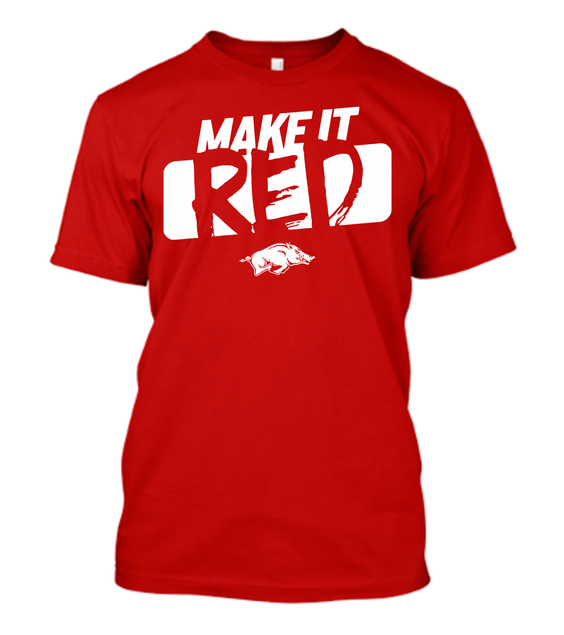Make It Red Arkansas Razorbacks Bold Team Spirit T-Shirt