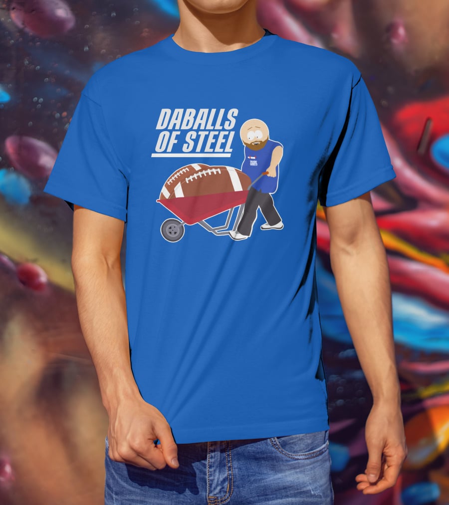 Daballs Of Steel Wheelbarrow Football Carrying Soccer Player T-Shirt