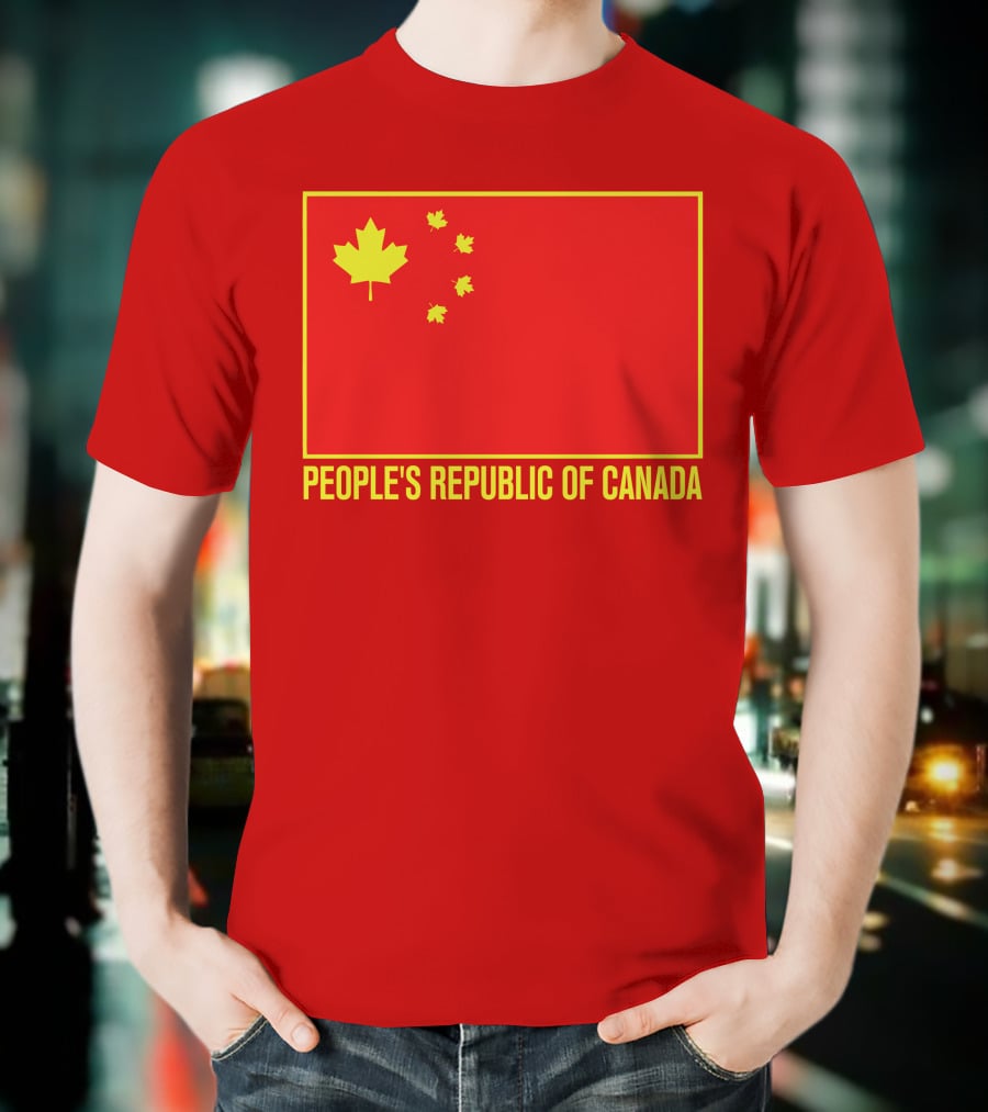 W Brett Wilson People's Republic Of Canada Chinese Flag Red Maple Leaves T-Shirt