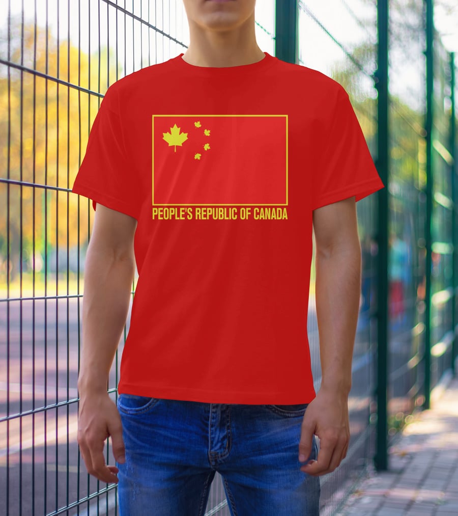 W Brett Wilson People's Republic Of Canada Chinese Flag Red Maple Leaves T-Shirt