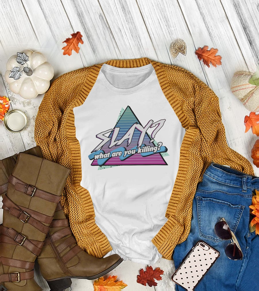 Slay What Are You Killing Retro Triangle Gradient T-Shirt