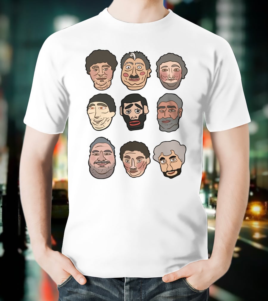 H3 Podcast Faces Characters T-Shirt