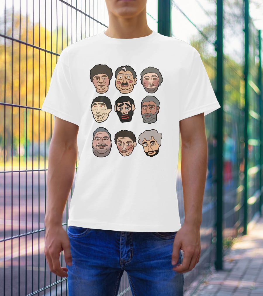 H3 Podcast Faces Characters T-Shirt