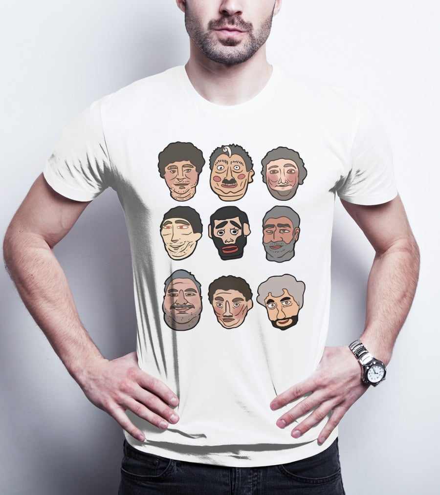 H3 Podcast Faces Characters T-Shirt