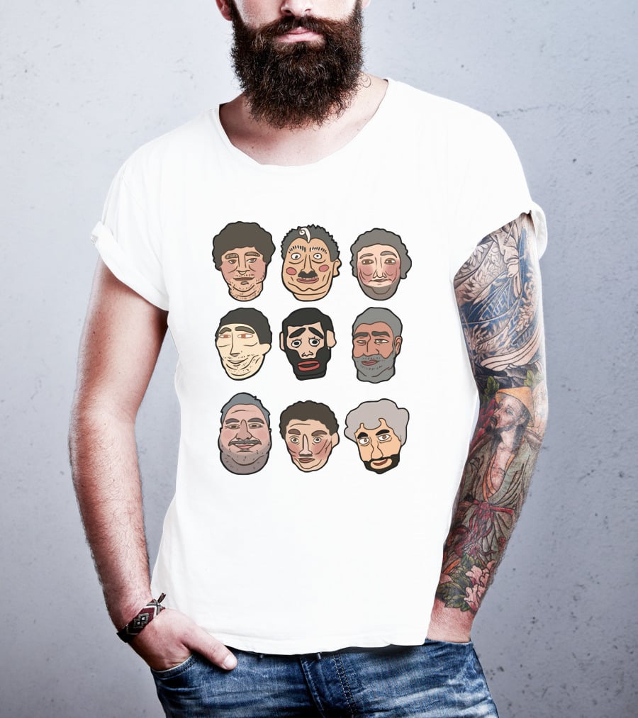 H3 Podcast Faces Characters T-Shirt