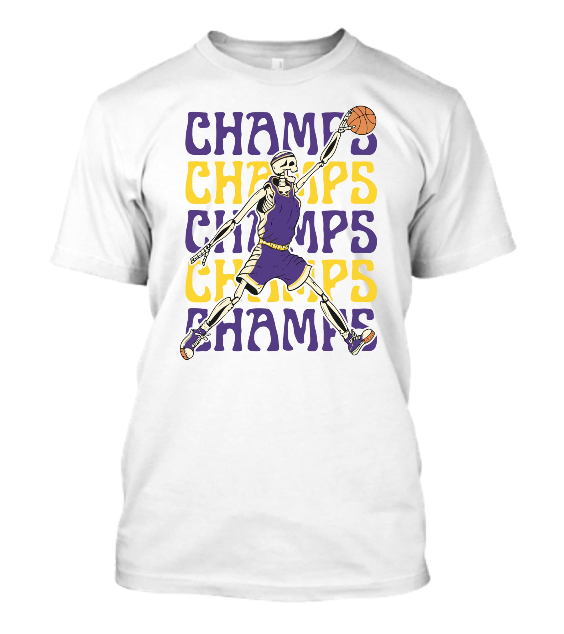 Skeleton Basketball Champs Baton Rouge T-Shirt