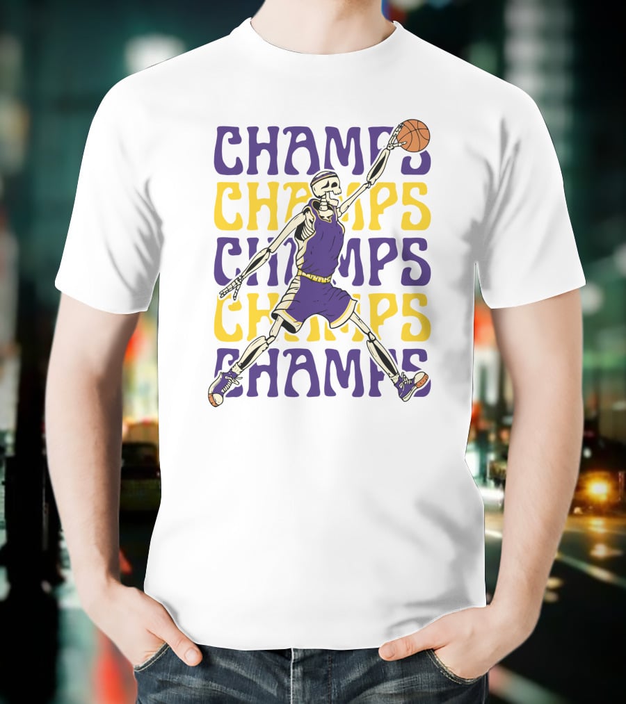 Skeleton Basketball Champs Baton Rouge T-Shirt