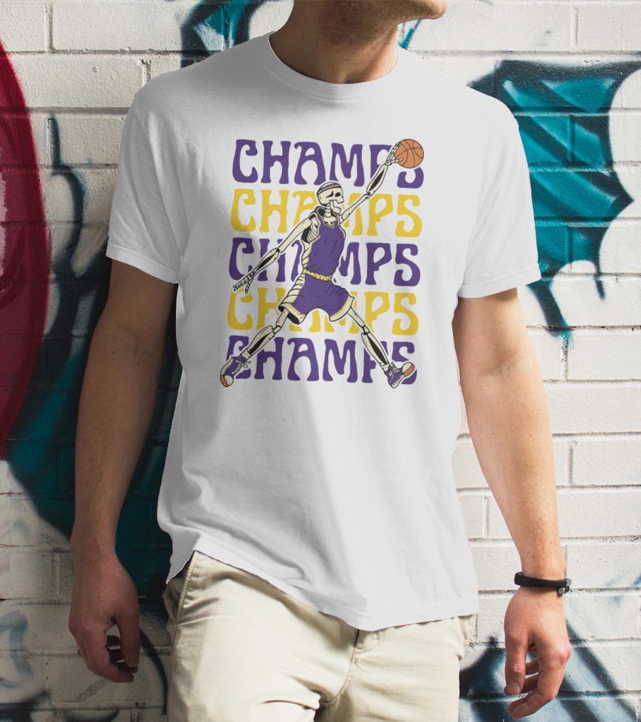 Skeleton Basketball Champs Baton Rouge T-Shirt