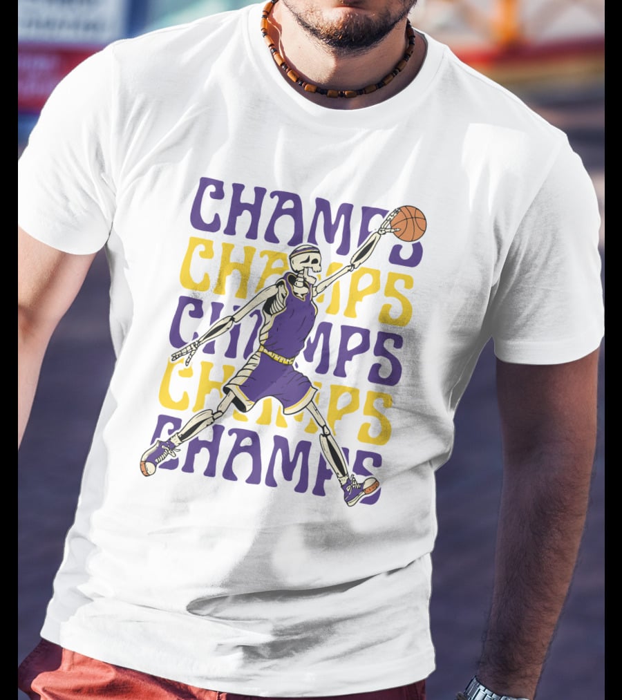 Skeleton Basketball Champs Baton Rouge T-Shirt