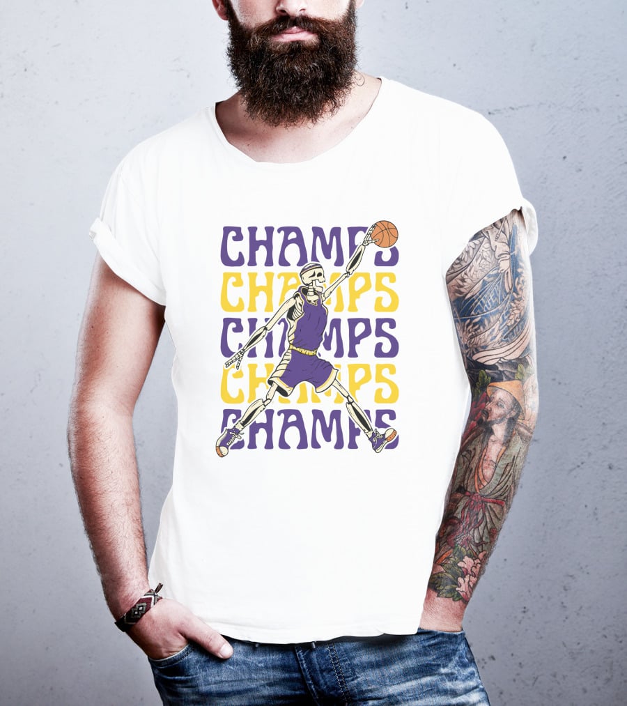 Skeleton Basketball Champs Baton Rouge T-Shirt