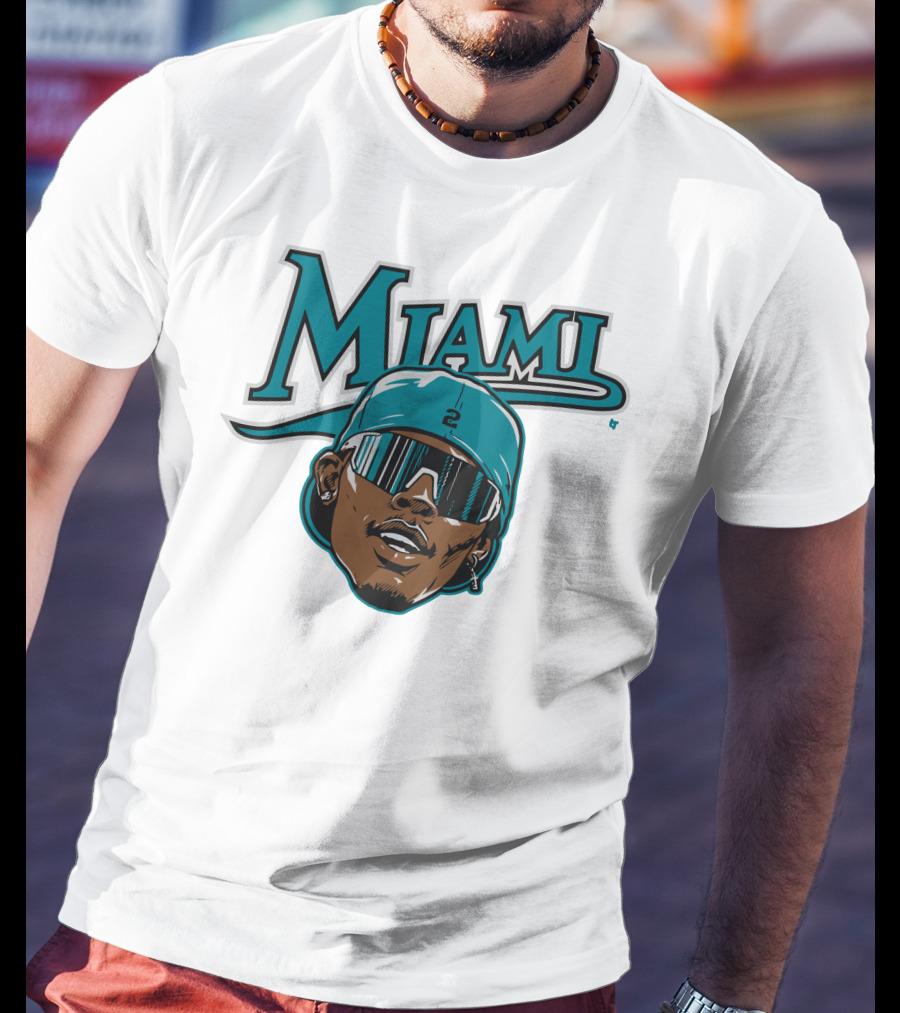 Jazz Chisholm Swag Head Miami Baseball Logo Look T-Shirt