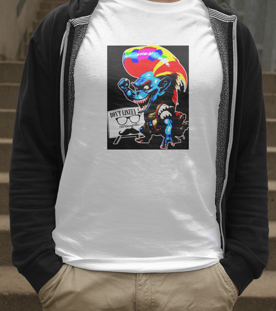 Don't Listen Sparkletroll Nerdcognito Glasses T-Shirt