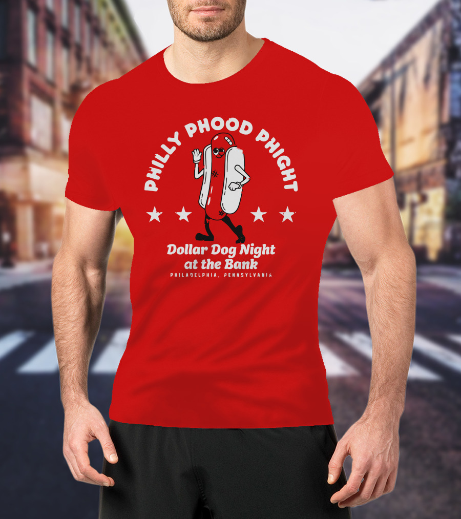 Philly Phood Phight Dollar Dog Night At The Bank Philadelphia Pennsylvania T-Shirt