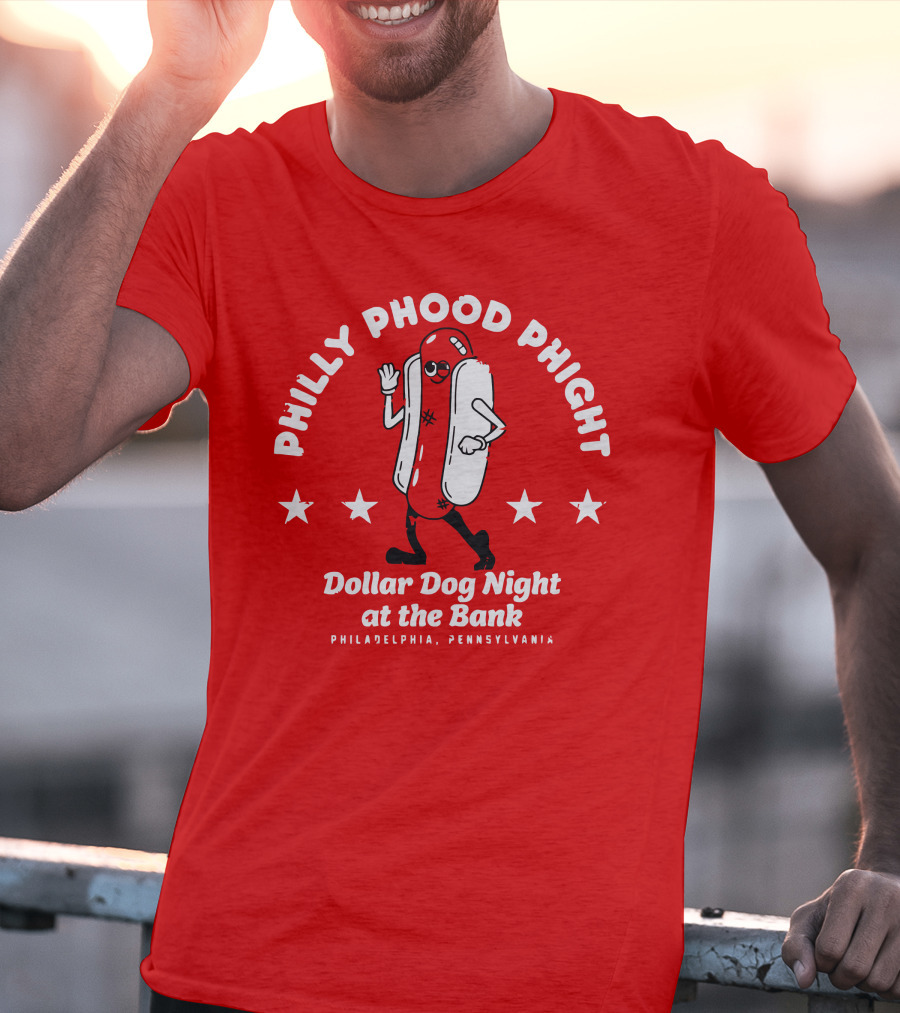 Philly Phood Phight Dollar Dog Night At The Bank Philadelphia Pennsylvania T-Shirt