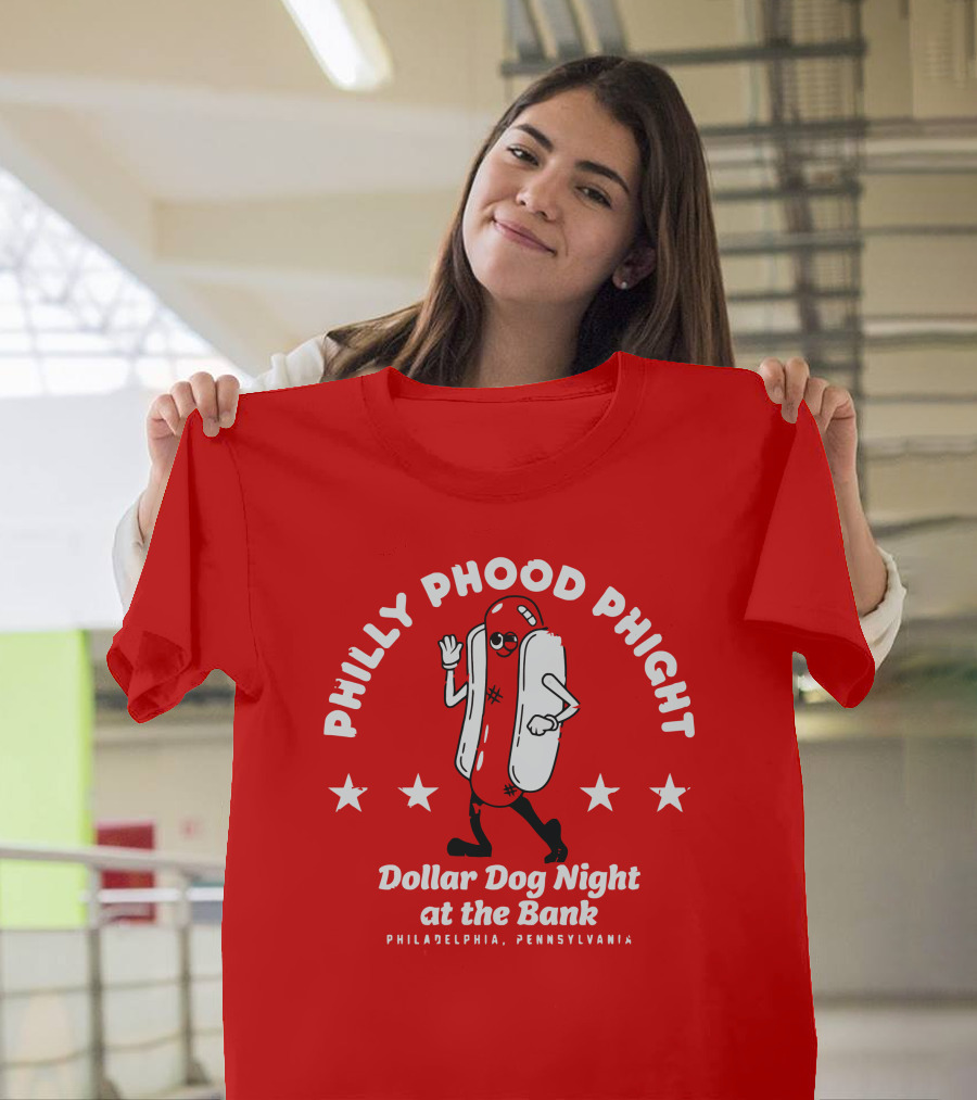 Philly Phood Phight Dollar Dog Night At The Bank Philadelphia Pennsylvania T-Shirt