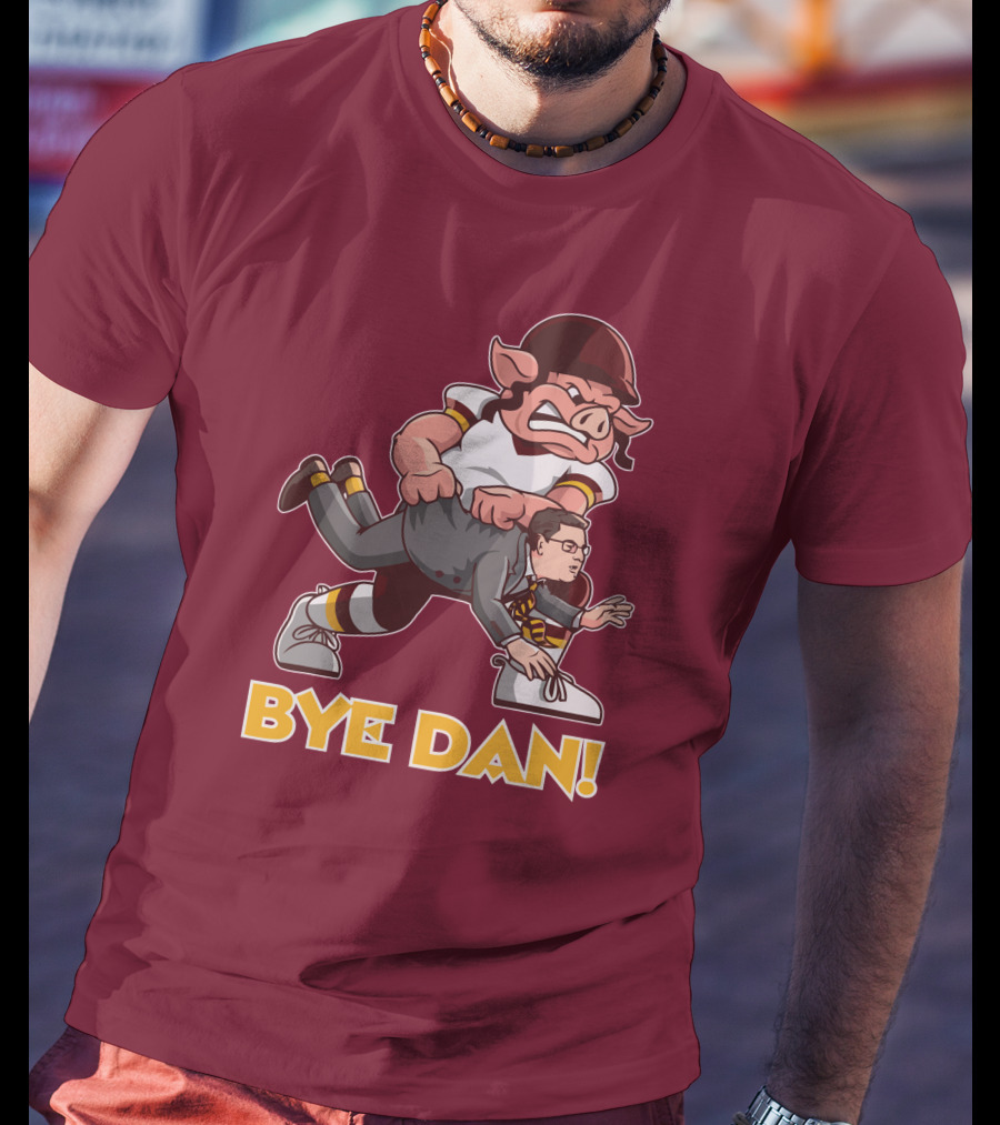 BYE DAN Football Pig Player Carrying A Man T-Shirt