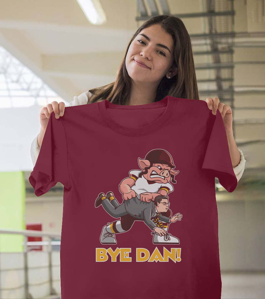BYE DAN Football Pig Player Carrying A Man T-Shirt