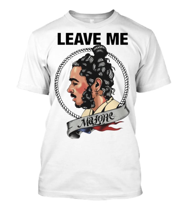 Leave Me Malone Portrait With Bun And Cross Earring T-Shirt