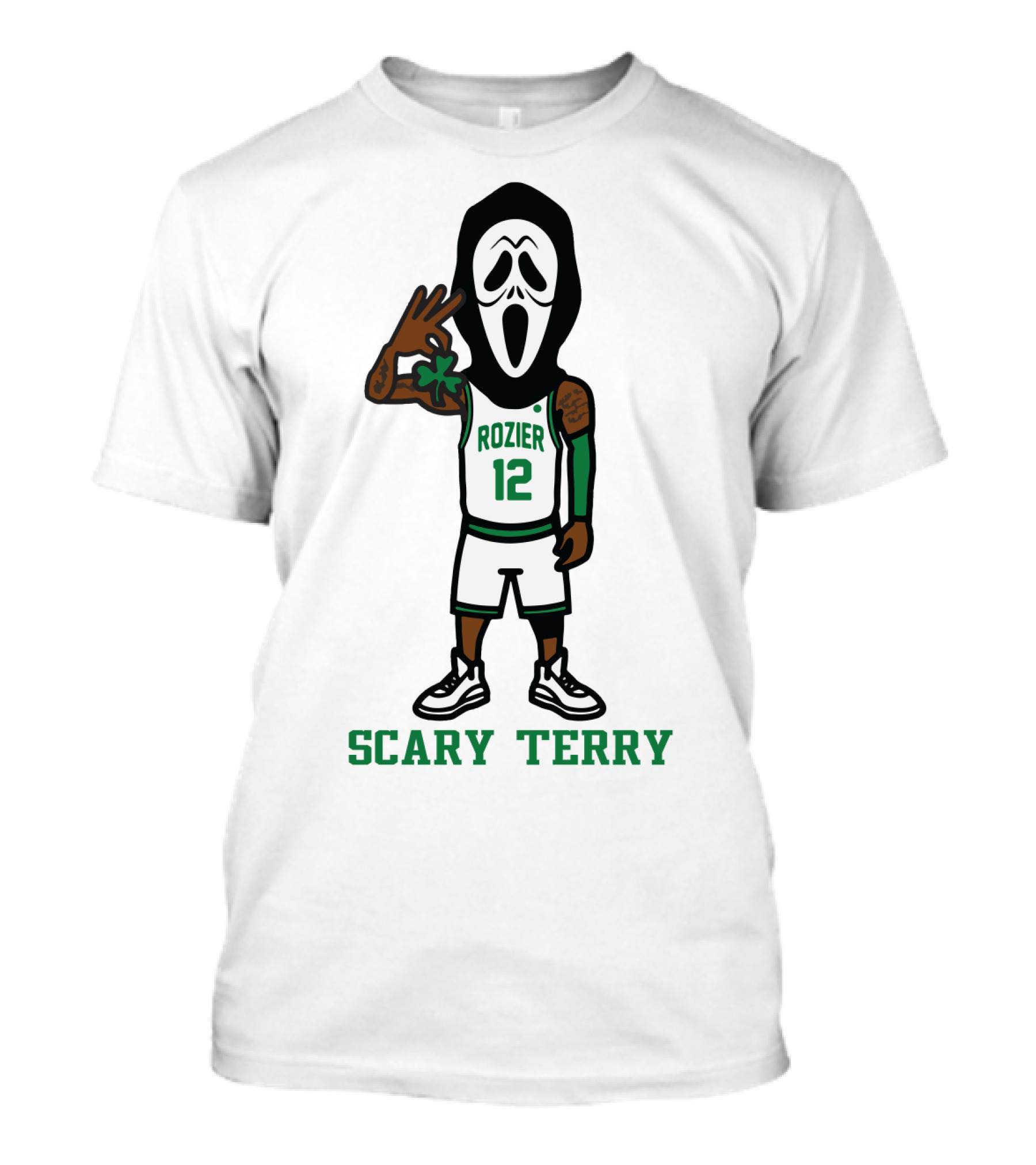 Scary Terry Rozier 12 Basketball Ghost Costume T-Shirt