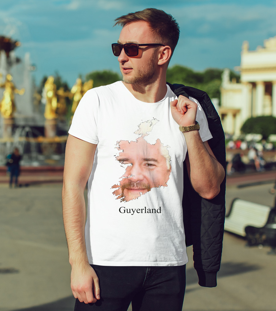 Flavortown Guyerland Mayor Guy Fieri Guyerland Face Map T-Shirt