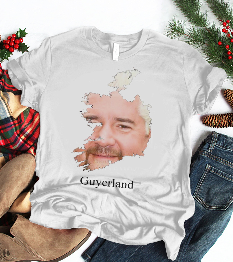 Flavortown Guyerland Mayor Guy Fieri Guyerland Face Map T-Shirt