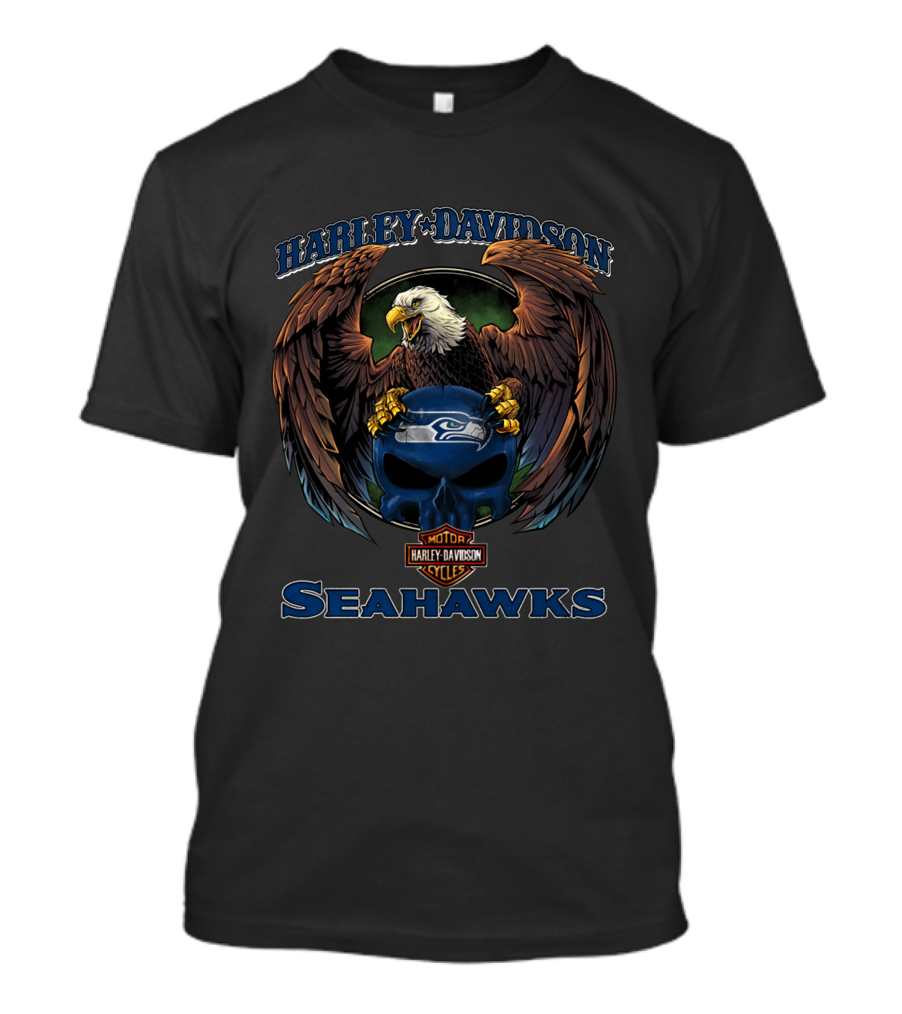 Harley Davidson Seattle Seahawks Vhl T-Shirt