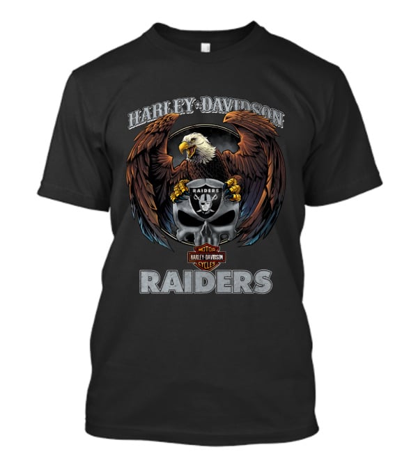 Harley Davidson Raiders Eagle Motor Cycles T-Shirt