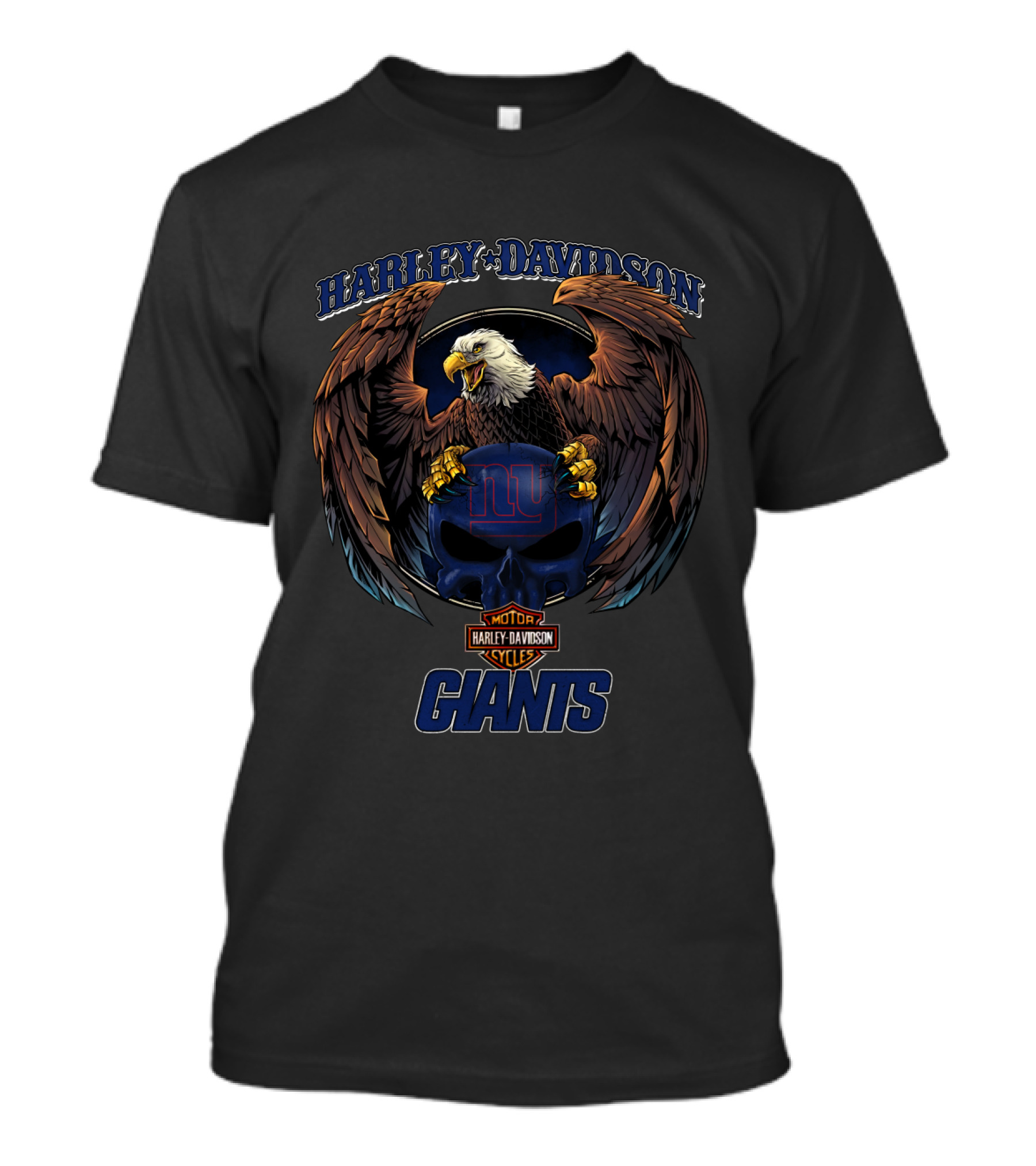Harley Davidson New York Giants Eagle Motif T-Shirt